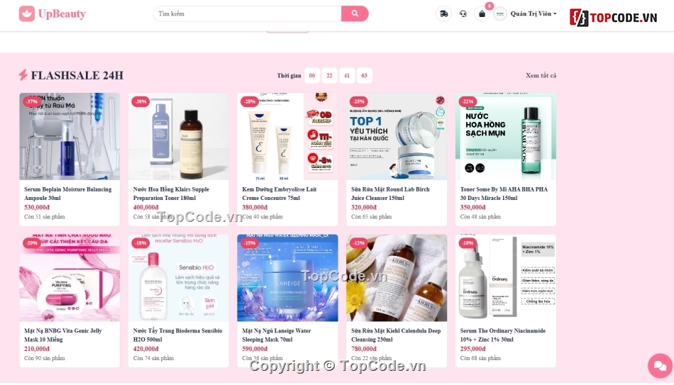 mỹ phẩm,bán mỹ phẩm,Website bán hàng bằng PHP